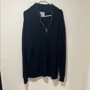 Men's Black Half-Zip Sweater